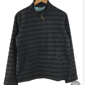 Nike SB Skate Jacket  Gray Striped Full Zip Size 2XL EUC RARE FIND  B18-15